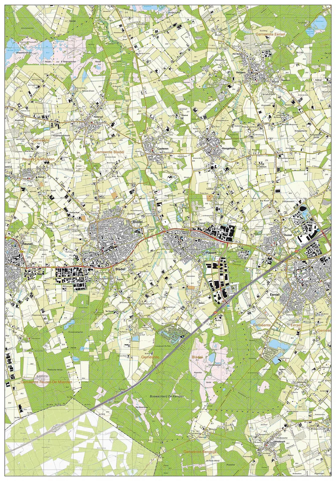 Topografische kaart Bladel