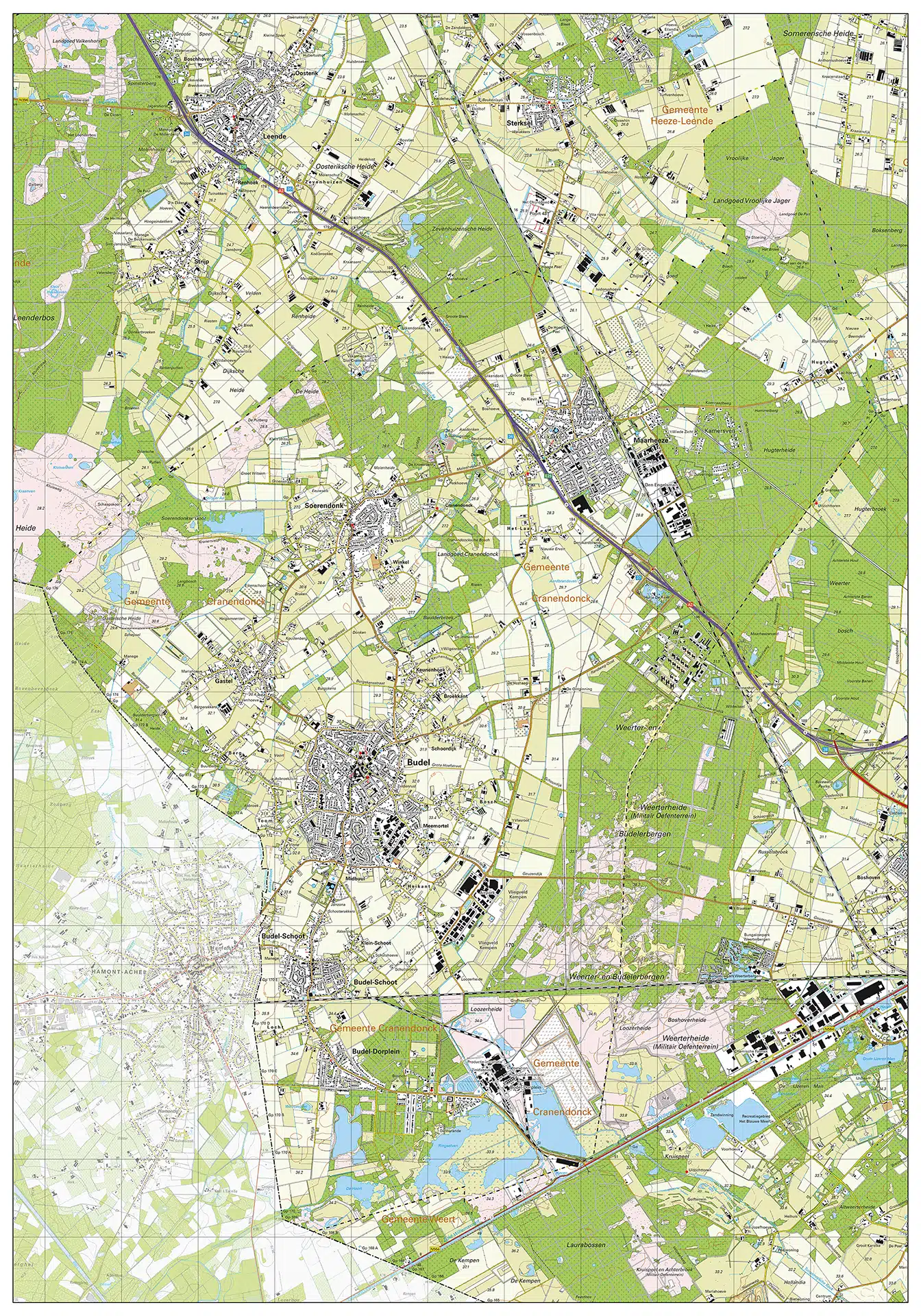 Topografische kaart Cranendonck