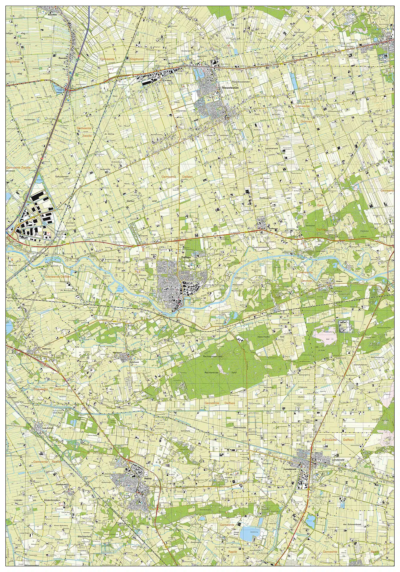 Topografische kaart Dalfsen