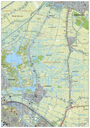 Topografische kaart Landsmeer