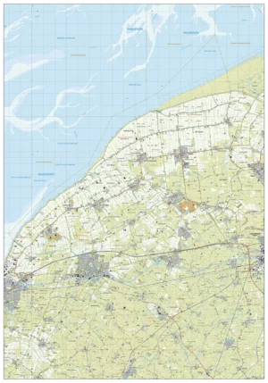Topografische kaart Waadhoeke