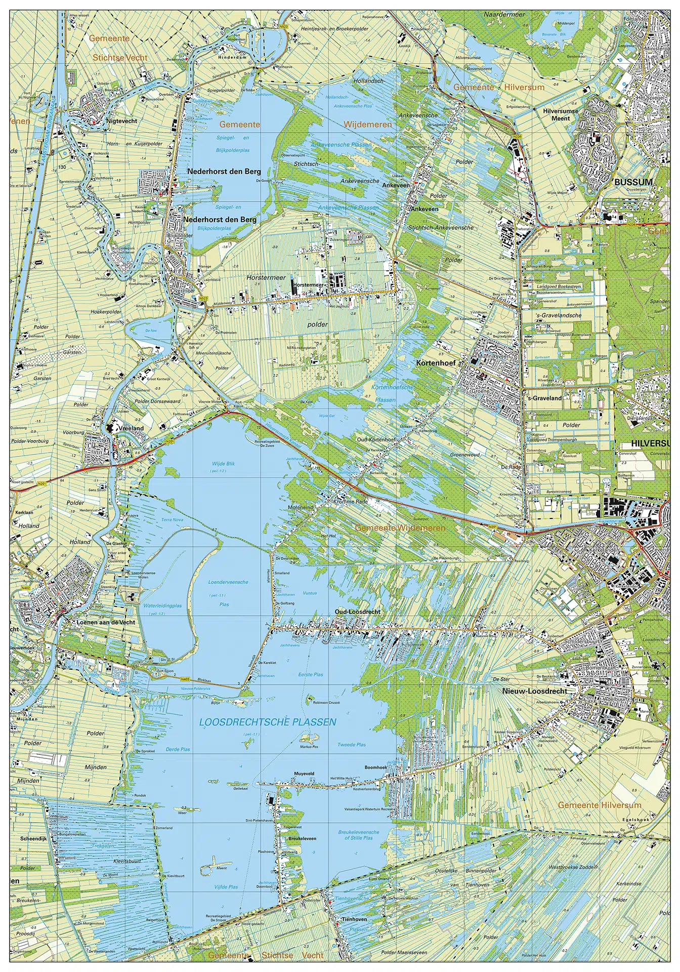 Topografische kaart Wijdemeren