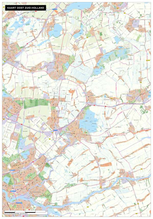 Kaart Oost Zuid-Holland