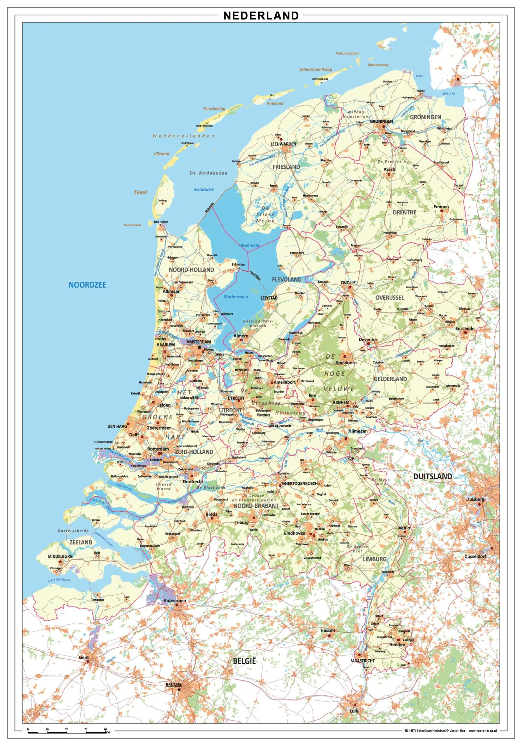 Schoolkaart Nederland