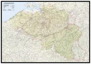 Kaart België Natuurkundig
